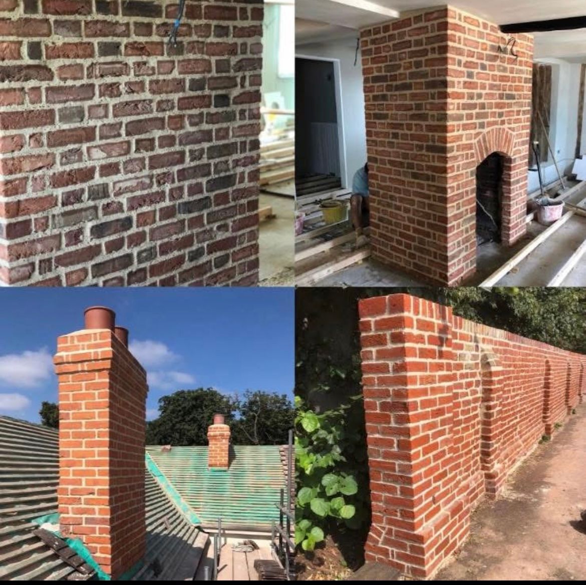 Brick restoration, chimney breast and chimney stack work